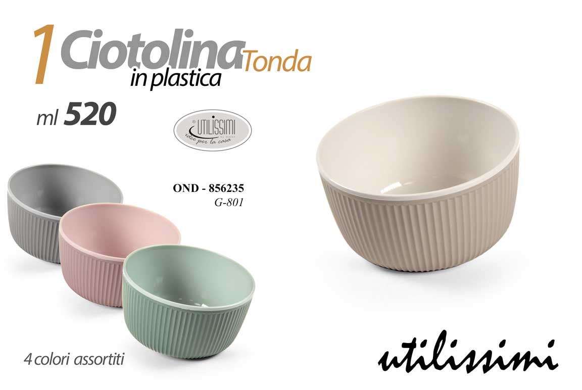 8025569856235 Ciotola coppetta colazione macedonia dessert antipasto plastica color 13 cm - immagine 1