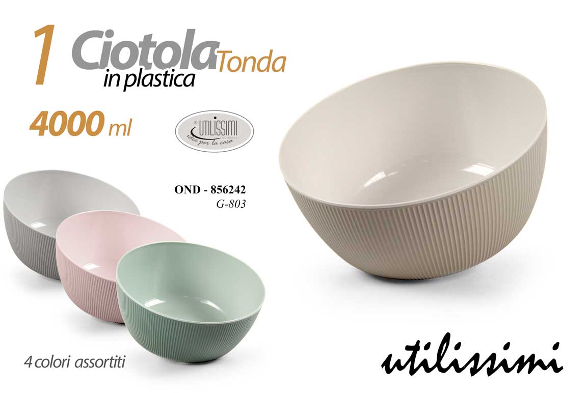 8025569856242 Ciotola insalatiera cucina buffet feste giardino plastica moderna color 27 cm - immagine 1