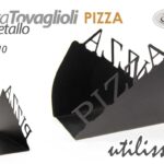 Portatovaglioli Porta tovaglioli moderno tavola metallo nero deco pizza 15x10x6