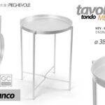 TAVOLINO TAVOLO VASSOIO METALLO DIVANO SALOTTO GIARDINO MODERNO PIEGHEVOLE 51 cm