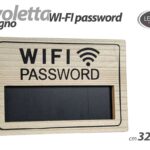TAVOLA TAVOLETTA LEGNO WIFI PASSWORD LAVAGNETTA CASA NEGOZIO PIZZERIA 32*20*1,2