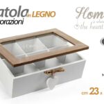 COFANETTO CUORE PENDENTE SCATOLA PORTA BUSTINE THE TE TISANE TEA CIALDE 22*13*7