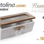 SCATOLA PORTA BUSTINE THE TE TISANE TEA CUORE CIALDE SCATOLINA COFANETTO 18*8*7