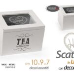 SCATOLA BUSTINE THE SCATOLINA COFANETTO CONTENITORE TEA CIALDE CAFFè ASS 10*9*7