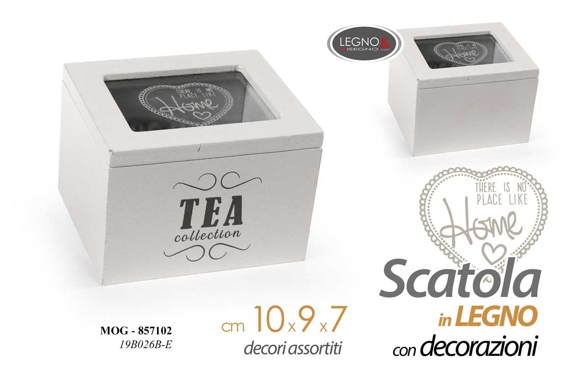 8025569857102 SCATOLA BUSTINE THE SCATOLINA COFANETTO CONTENITORE TEA CIALDE CAFFè ASS 10*9*7 - immagine 1