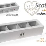 COFANETTO CUORE SCATOLA PORTA BUSTINE THE TE TISANE TEA CIALDE HOME 33*10*7 CM