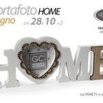 PORTAFOTO DA PARETE CORNICE TAVOLO CUORE HOME BIANCO LEGNO FOTO MURO 28*10 cm