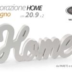 DECORAZIONE PARETE TAVOLO SCRITTA FRASE LEGNO BIANCO CASA CASE HOME MDF 20*9 CM
