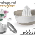 SPREMIAGRUMI MANUALE CON VASCHETTA RACCOGLITORE ANTISCIVOLO PLASTICA COLOR