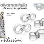 Salvamaniglia paracolpi 4 pezzi muro protezione porte casa gomma trasparente