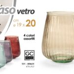 VASO VETRO COLORATO CACHEPOT CENTROTAVOLA SEGNAPOSTO CLASSICO MODERNO 20*19 cm