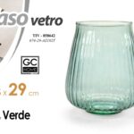 VASO VETRO TRASPARENTE CACHEPOT CENTROTAVOLA SEGNAPOSTO CLASSICO MODERNO 29*25