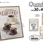 QUADRO STAMPA SU TELA Canvas LEGNO CAFFè COFFEE BAR VINTAGE RETRò ASSORT 40*30cm