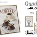 QUADRO STAMPA SU TELA Canvas LEGNO CAFFè COFFEE BAR VINTAGE RETRò ASSORT 40*50cm