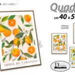 QUADRO STAMPA SU TELA Canvas LEGNO ARANCE LIMONI MEDITERRANEO ASSORT 40*50cm