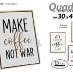 QUADRO STAMPA SU TELA Canvas LEGNO CAFFè COFFEE BAR CUCINA MODERNO ASSOR 30*40cm