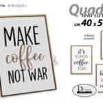 QUADRO STAMPA SU TELA Canvas LEGNO CAFFè COFFEE BAR CUCINA MODERNO ASSOR 40*50cm