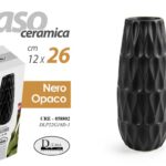 VASO CERAMICA FIORI ELEGANTE CENTROTAVOLA EVENTI CLASSICO MODERNO OPACO 26*11cm