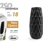 VASO CERAMICA FIORI CENTROTAVOLA SEGNAPOSTO CLASSICO MODERNO OPACO MATT 18*10 cm