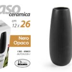 VASO CERAMICA FIORI ELEGANTE CENTROTAVOLA EVENTI CLASSICO MODERNO OPACO 26*11cm