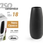 VASO CERAMICA FIORI CENTROTAVOLA EVENTI SEGNAPOSTO CLASSICO MODERNO OPACO 18 cm
