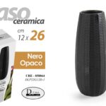 VASO CERAMICA FIORI ELEGANTE CENTROTAVOLA EVENTI CLASSICO MODERNO OPACO 26*11 cm