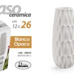 VASO CERAMICA FIORI ELEGANTE CENTROTAVOLA EVENTI CLASSICO MODERNO MATT 26*11 CM