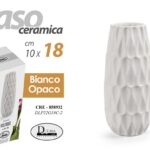 VASO CERAMICA FIORI CENTROTAVOLA EVENTI SEGNAPOSTO CLASSICO MODERNO OPACO 18cm