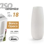 VASO CERAMICA FIORI CENTROTAVOLA EVENTI SEGNAPOSTO CLASSICO MODERNO OPACO 18cm