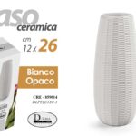 VASO CERAMICA FIORI ELEGANTE CENTROTAVOLA EVENTI CLASSICO MODERNO OPACO 26*11 CM