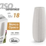 VASO CERAMICA FIORI CENTROTAVOLA EVENTI SEGNAPOSTO CLASSICO MODERNO OPACO 18*10