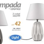 LAMPADA LUMETTO ABAT JOUR DA TAVOLO CAMERA SCRIVANIA CERAMICA COLOR ASSORT 42cm