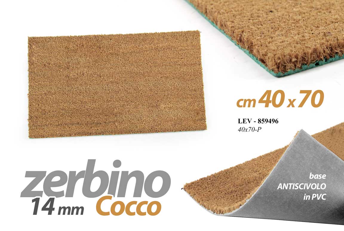 8025569859496 Zerbino Asciugapassi TAPPETO Antinciampo INTERNO ESTERNO WELCOME PPGRASS 40*70cm - immagine 1