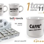 Tazzina caffè espresso tazza vintage industrial ceramica bianca assortite 118 ml