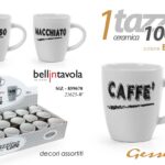Tazzina caffè espresso tazza vintage industrial ceramica bianca assort 100 ml