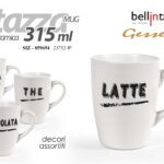 Tazza mug the latte tisana te moderna ceramica bianca vintage industrial 315 ml