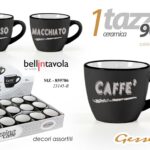 Tazzina caffè espresso tazza vintage industrial ceramica nera assortite 90 ml