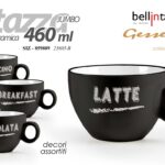 Tazza colazione jumbo cereali latte vintage industrial ceramica nera gess 460 ml