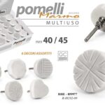 POMELLO CERAMICA MOBILE CASSETTIERA TONDO UNIVERSALE BIANCO MARMO ASS