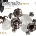 PANNELLO DECORATIVO DA PARETE ARREDO METALLO ARREDO QUADRO ARGENTO NERO 91*53*6