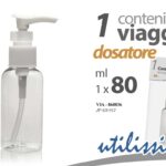Bottiglietta viaggio aereo dosatore sapone crema Dispenser trasparente 80 ml