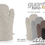 Guanto forno presina imbottito protezione calore cucina colori assortit 32x18 cm
