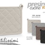 Presina cucina imbottita protezione calore tessuto tinta unita colori ass 20x20