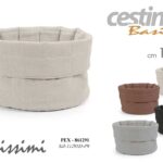 Cestino pane portapane cesto tondo tavola tessuto tinta unita color assort 19 cm