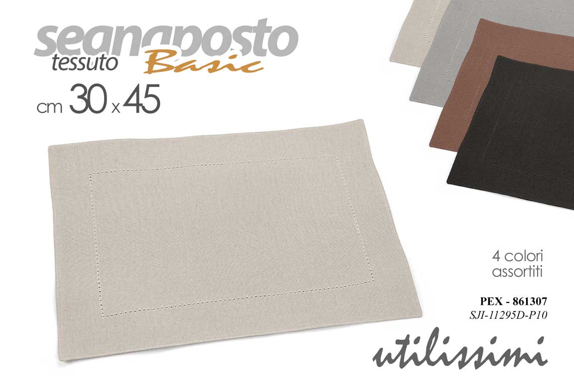 8025569861307 Tovaglietta americana segnaposto colazione rettangolare tessuto moderno as 45x30 - immagine 1
