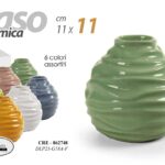 VASO CERAMICA FIORI VASETTO MINI CENTROTAVOLA EVENTI SEGNAPOSTO BOMBONIERA 11*11