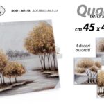 QUADRO STAMPA SU TELA Canvas LEGNO ALBERI AUTUNNO TRISTE ASSORT 45*45 cm