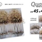QUADRO STAMPA SU TELA Canvas LEGNO ALBERI AUTUNNO TRISTE ASSORTITI 45*45 cm