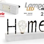 LAMPADA LUMETTO Decorativa TAVOLO LEGNO Luce LED Metallo HOME BIANCO 34*15 CM