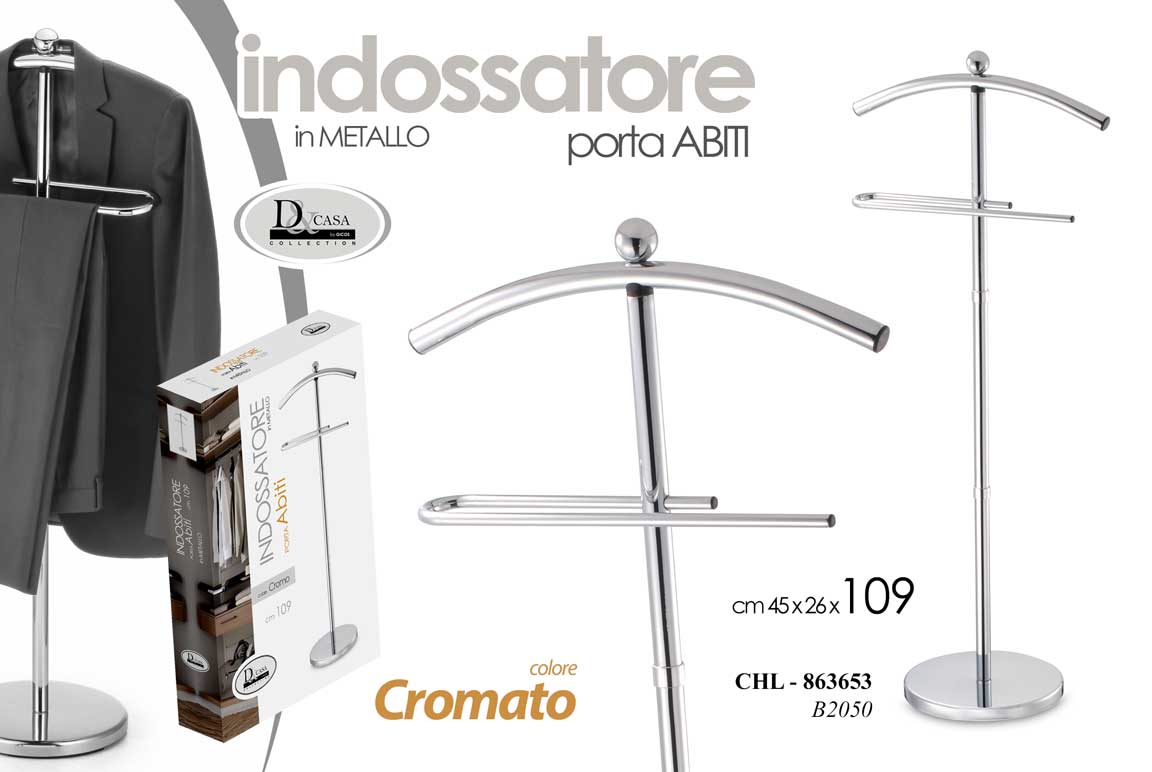 8025569863653 INDOSSATORE SERVOMUTO UOMO MORTO PORTA ABITI METALLO CROMATO 109*45*26 cm - immagine 1